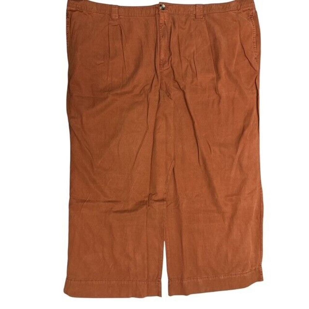 Sonoma 5X Pants Women Fancy Rustic Brown Straight Wide Leg Chill Comfort Stretch